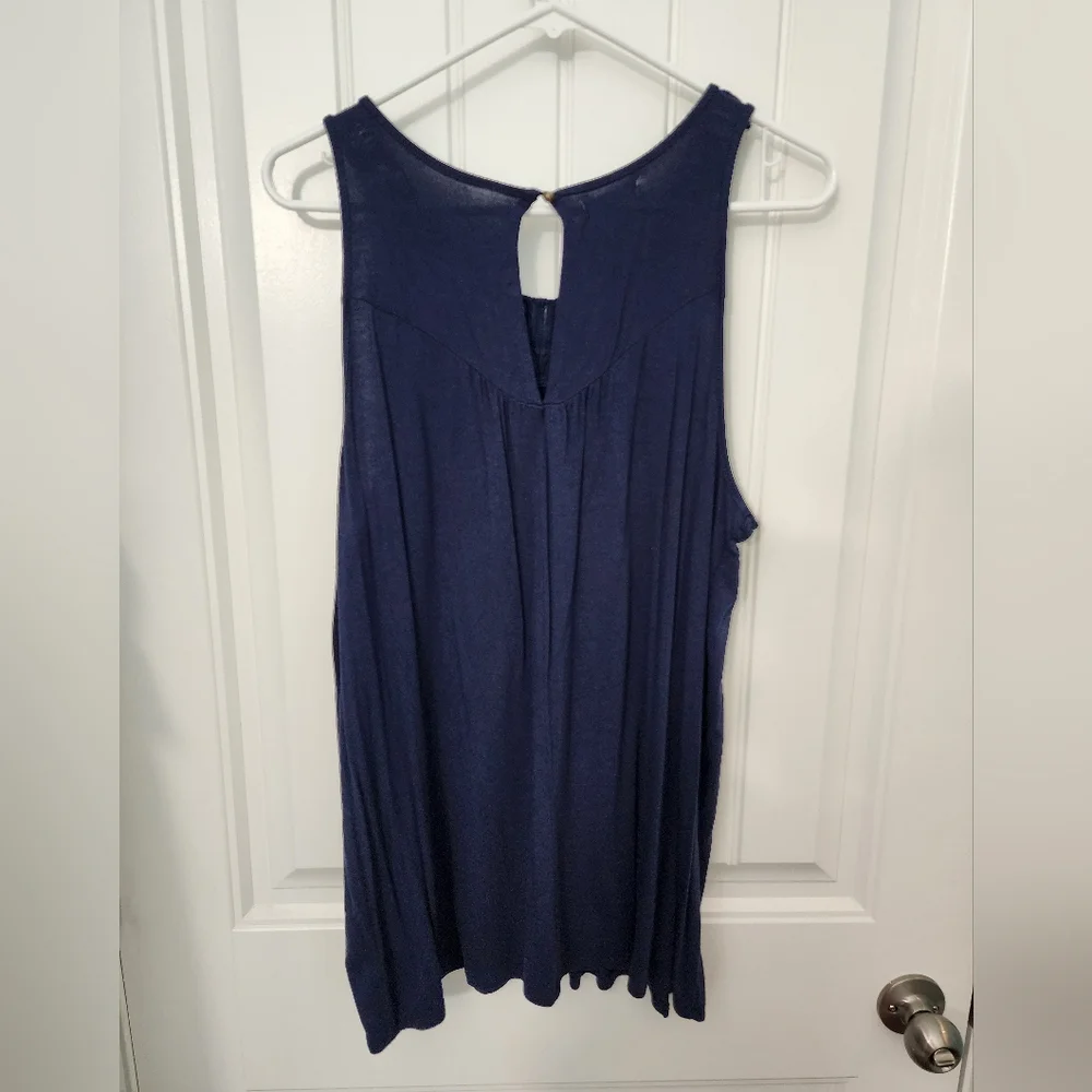 Maurices Festival Solid Halter Neck Tank Top, Size XL - Picture 3 of 6